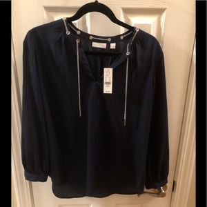 Navy Blouse. New with tags. Never worn.